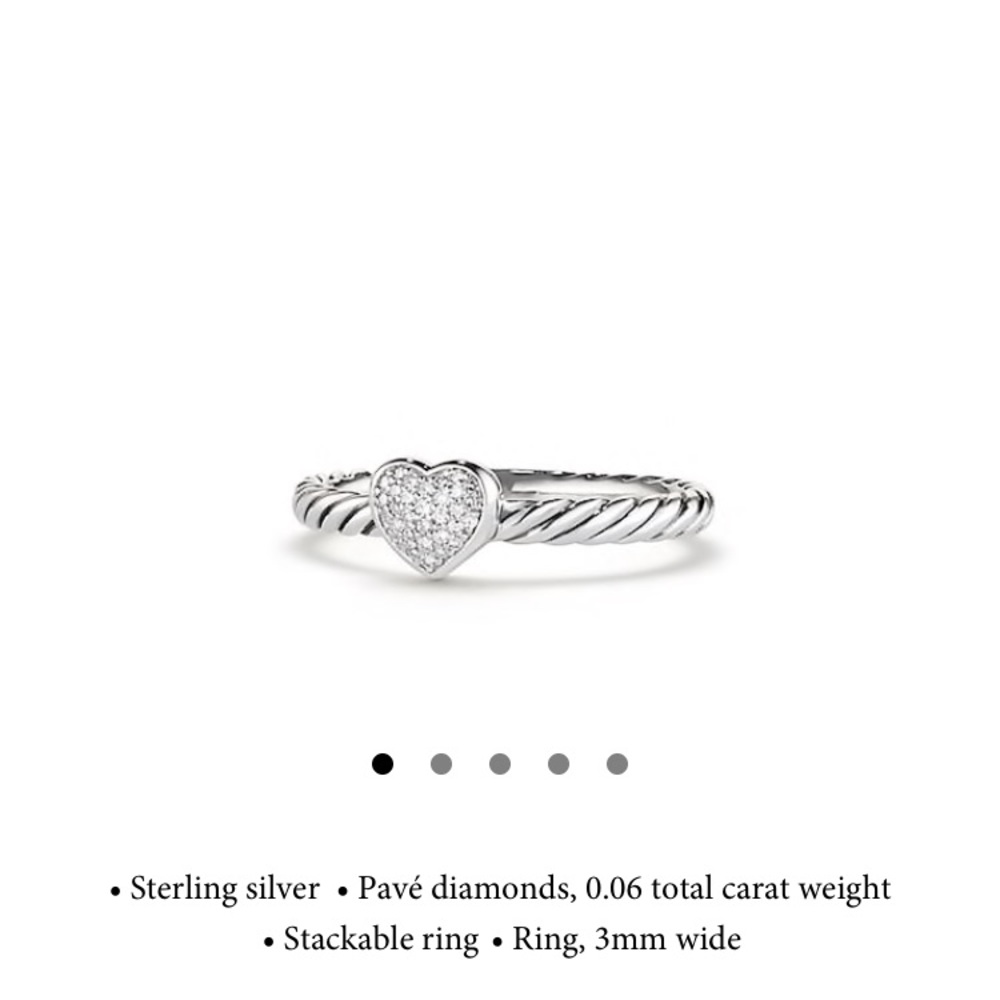 David Yurman authentic diamond heart ring